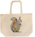 Squirrel Canvas Tote Bag - Large