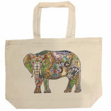 Mabula Elephant Canvas Tote Bag - Large