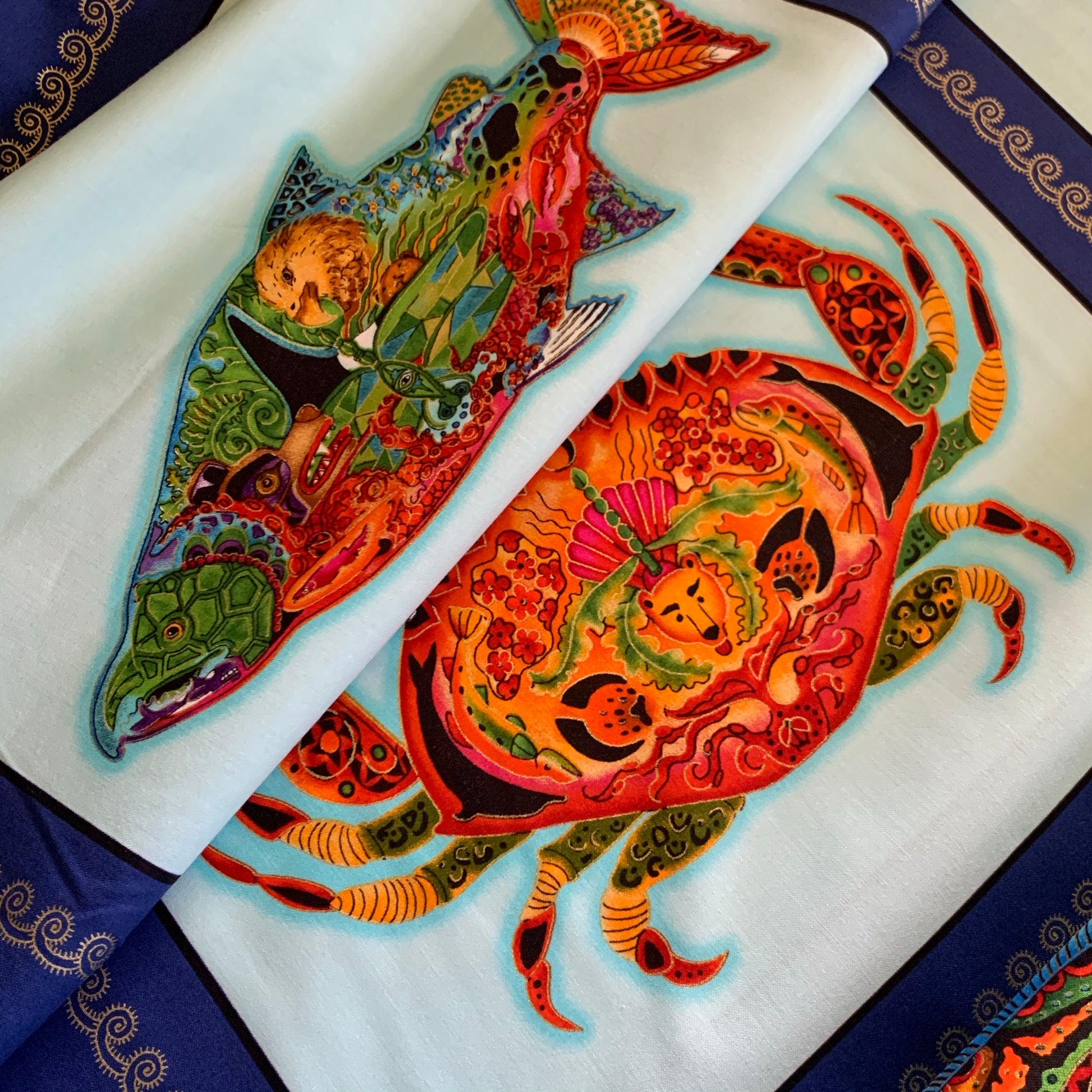 Animal Spirits Fabric AUAM-15822-246 WATER