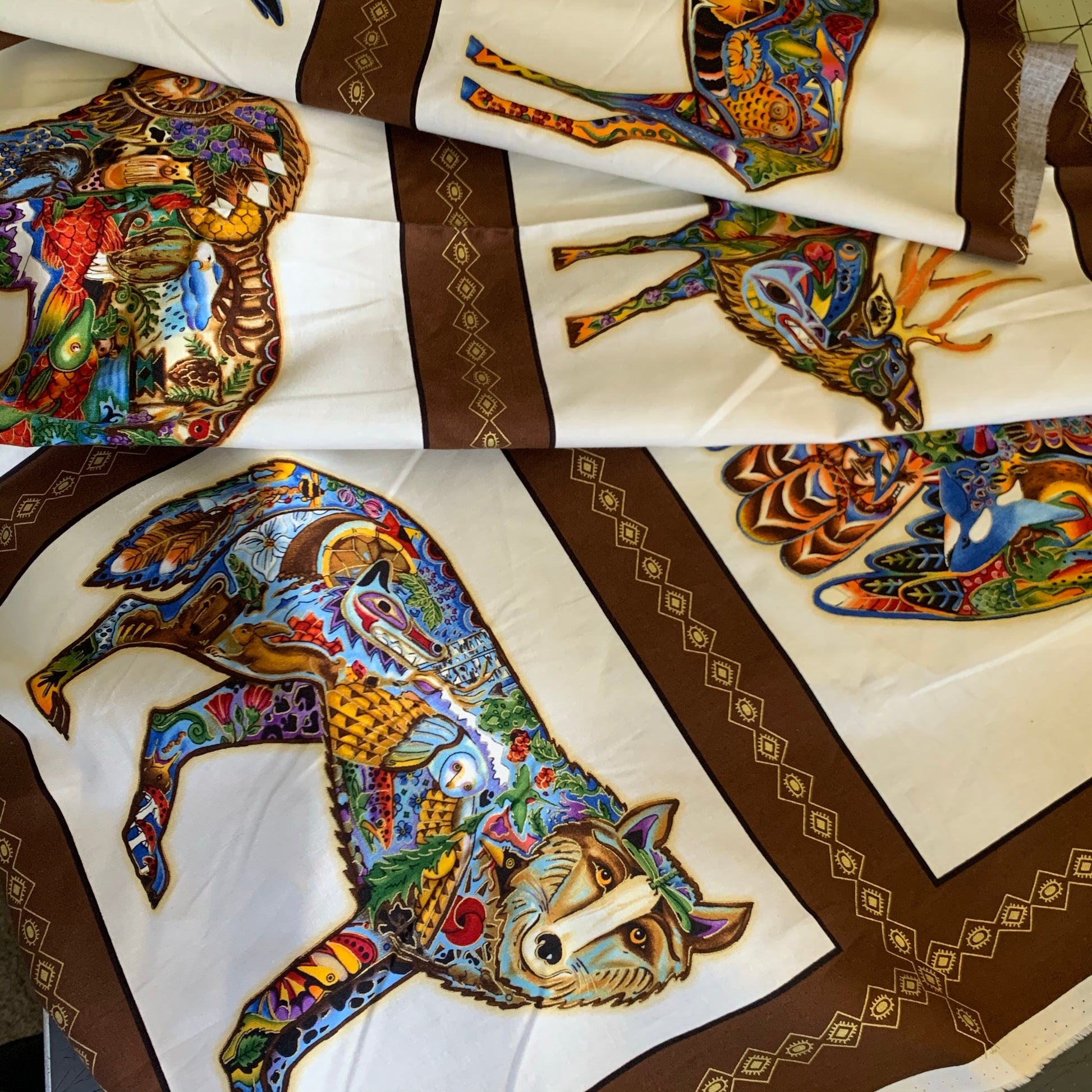 Animal Spirits Fabric 15820-169 EARTH