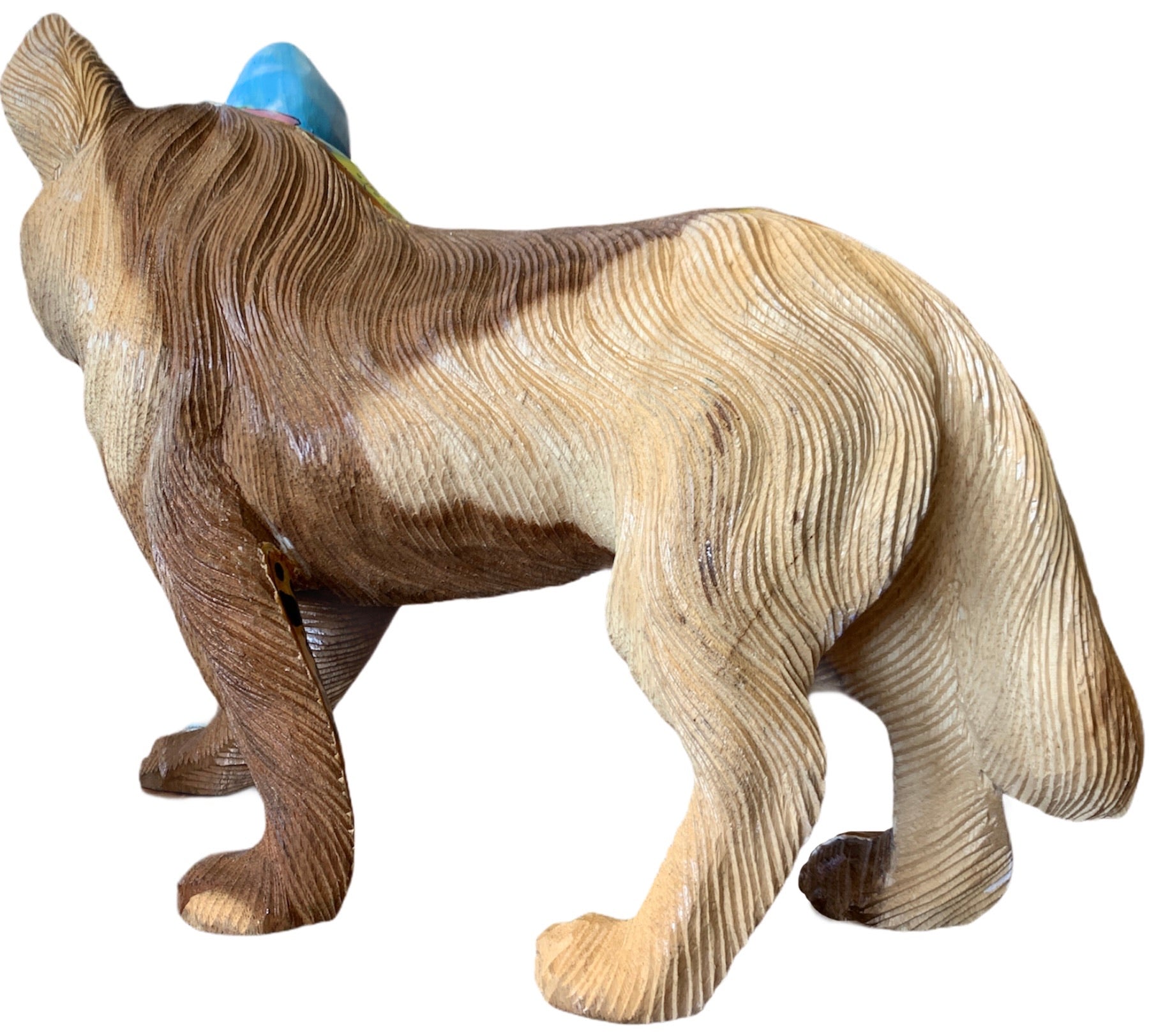 Wolf Standing Wood Carving