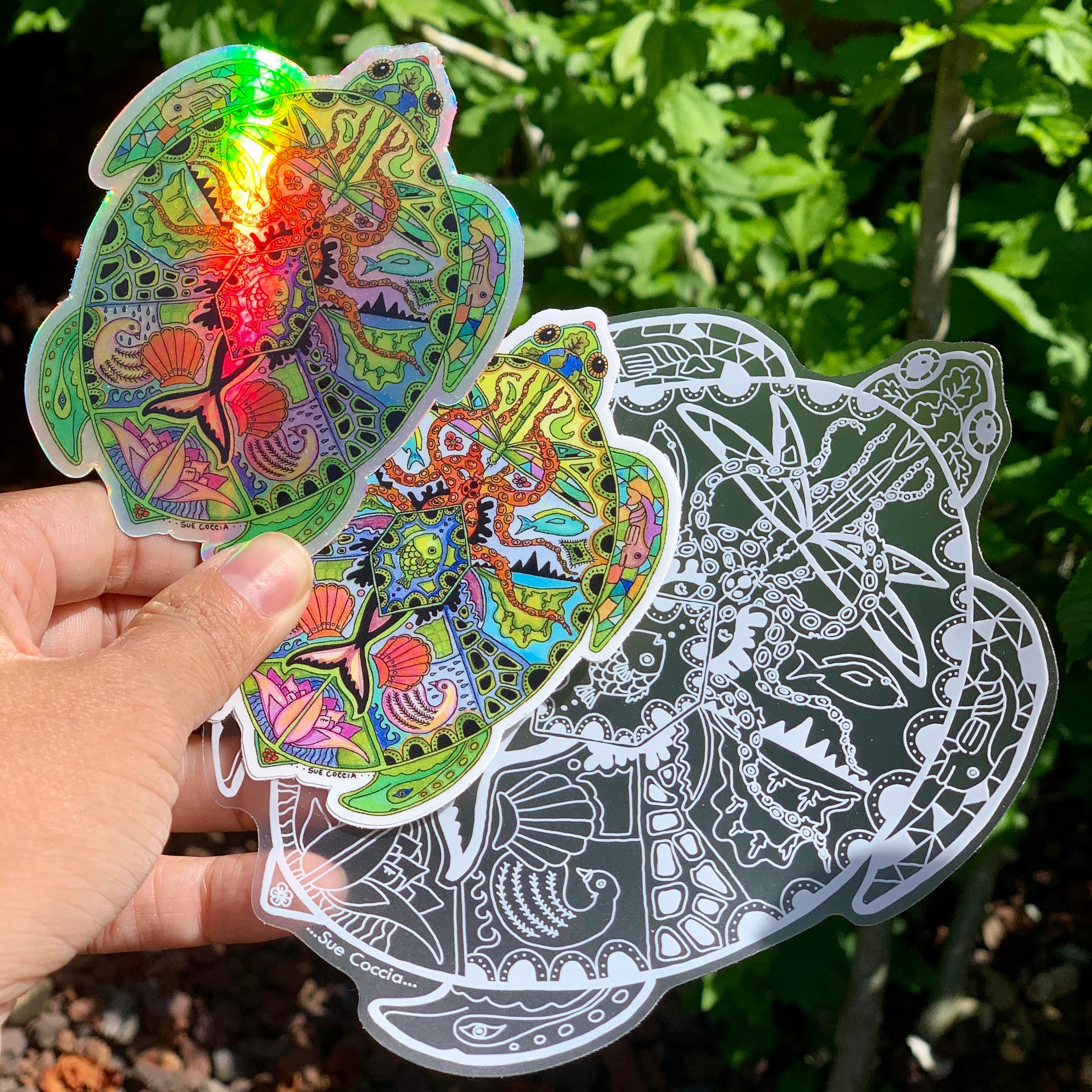 Sea Turtle Clear Sticker - LARGE -