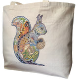 Squirrel Canvas Tote Bag - Large