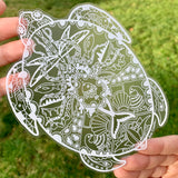 Sea Turtle Clear Sticker - LARGE -