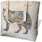 Wolf Canvas Tote Bag - Large