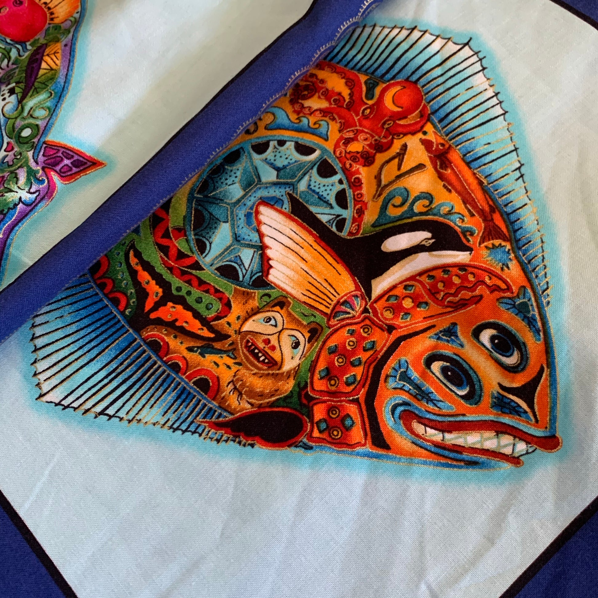 Animal Spirits Fabric AUAM-15822-246 WATER