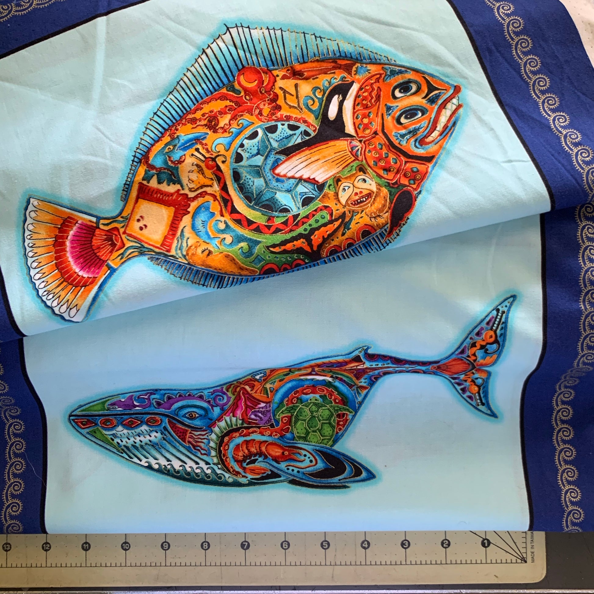 Animal Spirits Fabric AUAM-15822-246 WATER