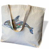 Granny Orca Canvas Tote Bag - Large