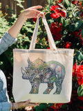 Rhino Canvas Tote Bag - Large