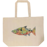 Chinook Salmon Canvas Tote Bag - Large