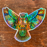 Great Horned Owl Holographic Sticker