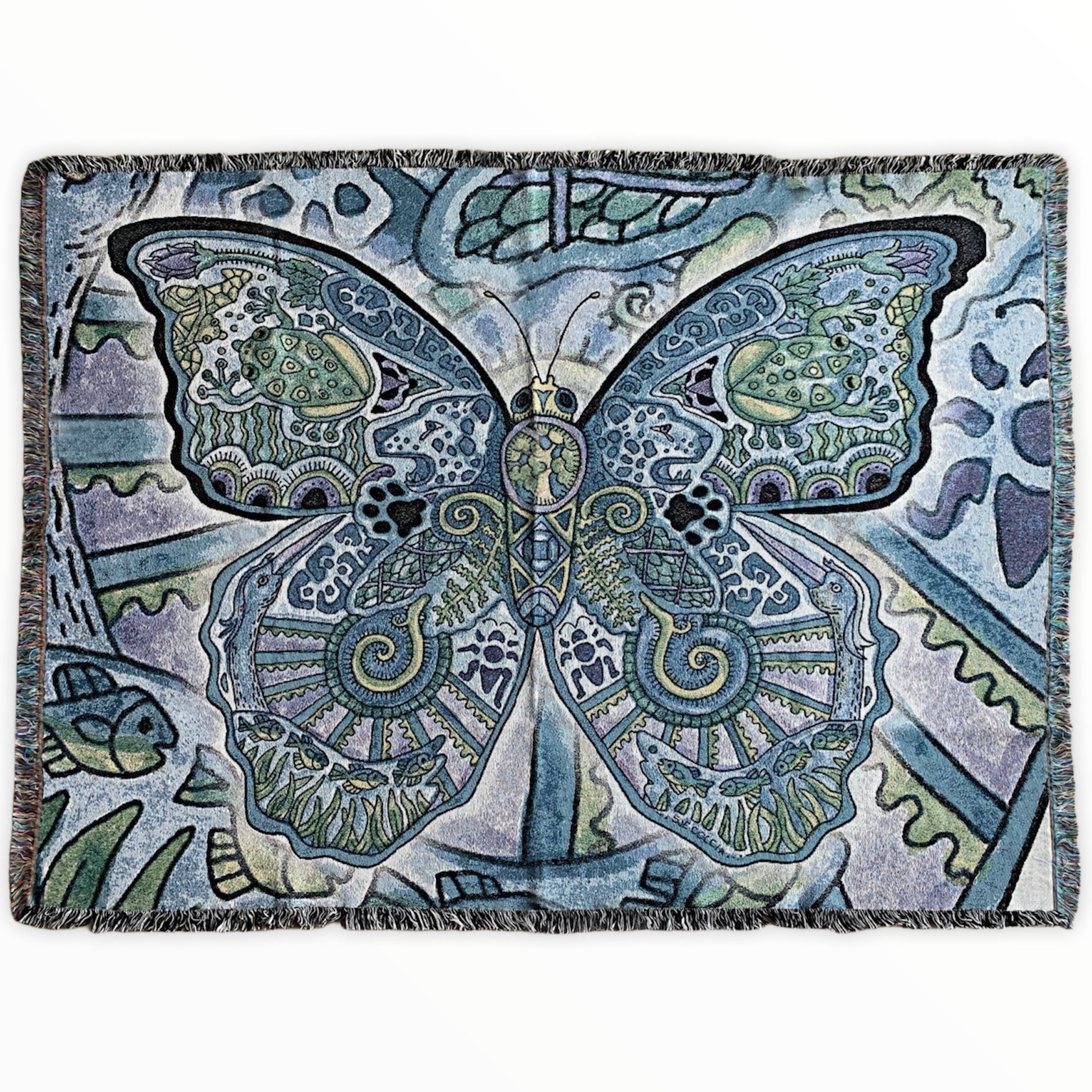 Blue Morpho Butterfly Blanket