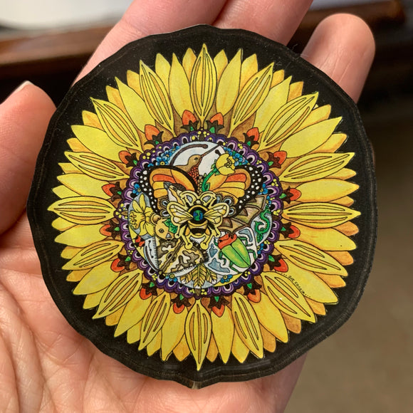 Sunflower Magnets, Keychains and Pins