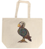 Puffin Canvas Tote Bag - Large