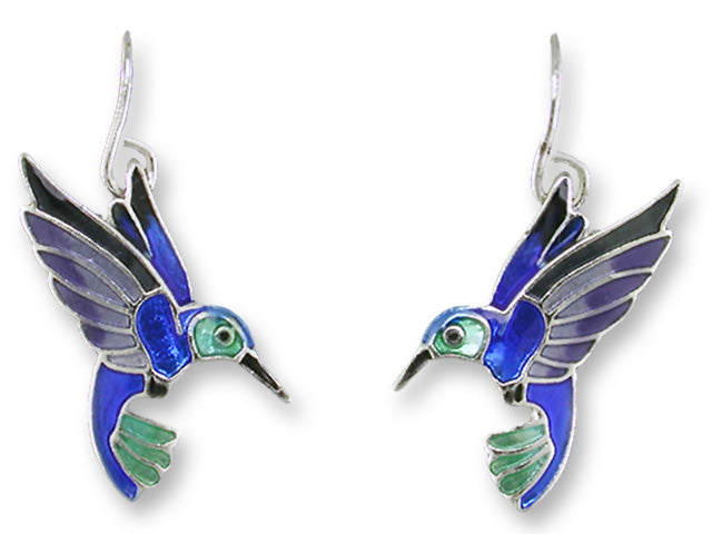 Violet Bellied Hummingbird Earrings